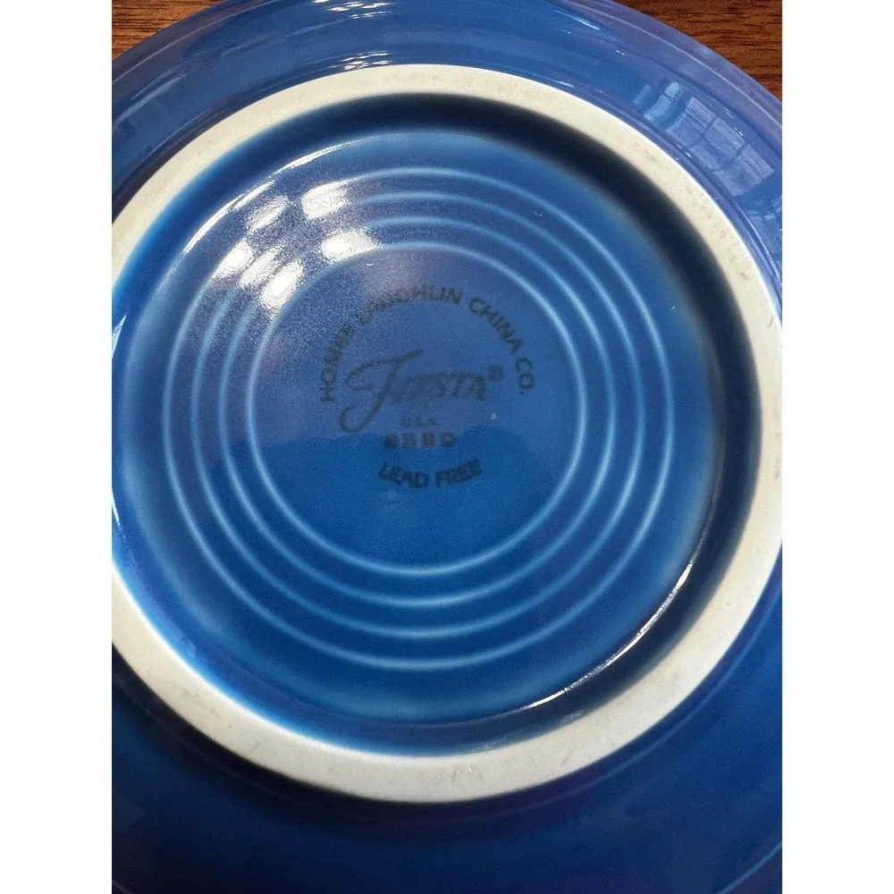 Fiesta Homer Laughlin China Co Saucers Lot‎ 12 Blue Pink Peach Lead Free vintage